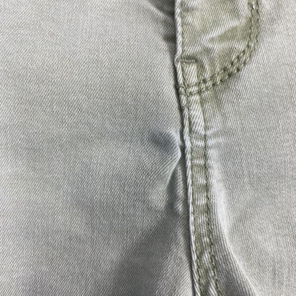 Wax Jean Shorts Womens‎ 3XL Distress Destroyed Roll Up Jorts Military Green - Picture 9 of 10